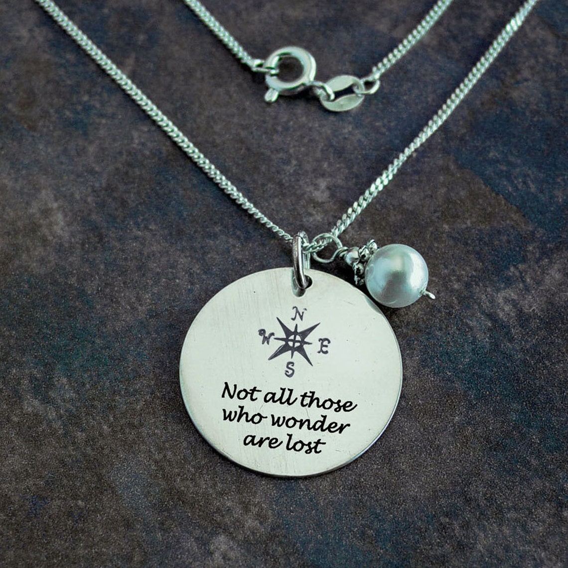 Compass necklace Compass jewelry Custom jewelry Etsy