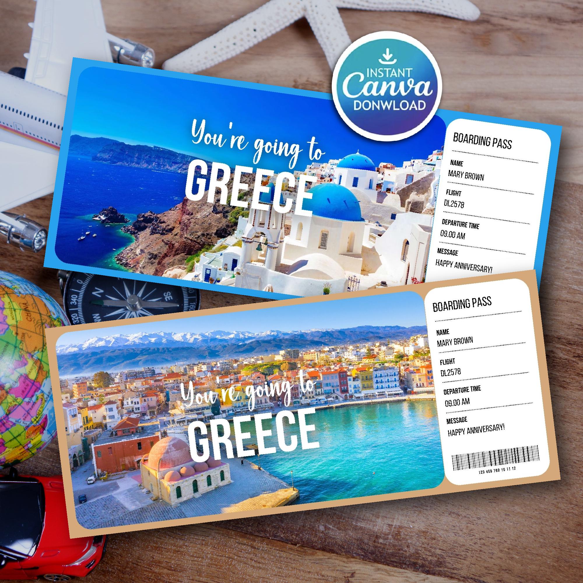 WCGXKO Borsa Trucco In Tela Con Scritta Grecia | Porta Cosmetici Da Viaggio Con Cerniera, 22,9x18,3 Cm