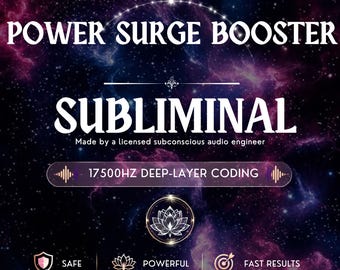 Power Surge Booster Subliminal | Instant Motivation & Energy | Productivity, Focus, Confidence  Discipline Audio | Digital Download