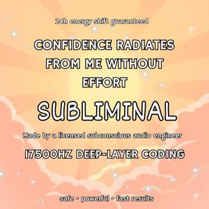 Självförtroende utstrålar subliminalt | Självbildsljud (digital nedladdning)