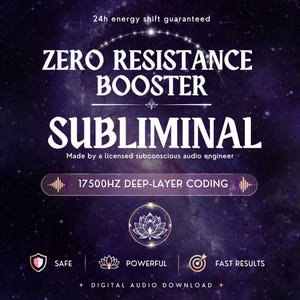 Zero Resistance Booster Subliminal | Resistance Removal, Motivation, Productivity, Self Discipline & Anti-Procrastination | Digital Audio