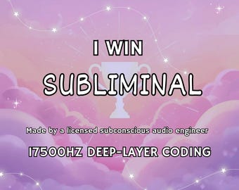 I. WIN. Subliminal Audio Success Mindset , Lucky Girl Energy | Confidence, Abundance & Winning Manifestation Digital Download