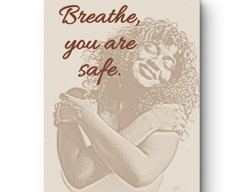 Black Woman Self-Love Art Print | Body Positive Affirmation (Digital Download)