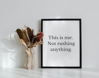 Slow Living Quote Printable Wall Art | Mindful Minimal Home Decor | Calm Motivational Quote | Modern Office Art | Digital Download