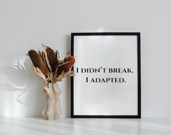 Resilience Quote Print | Quiet Strength Wall Art | Minimal Motivational Printable | Emotional Strength Quote | Digital Download