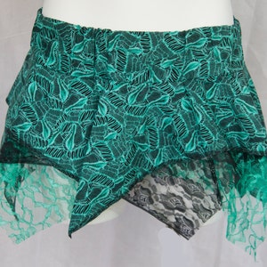 Teal fusion pixie skirt
