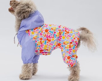 Impermeable para perros Marsala: ropa impermeable ligera y ajustable