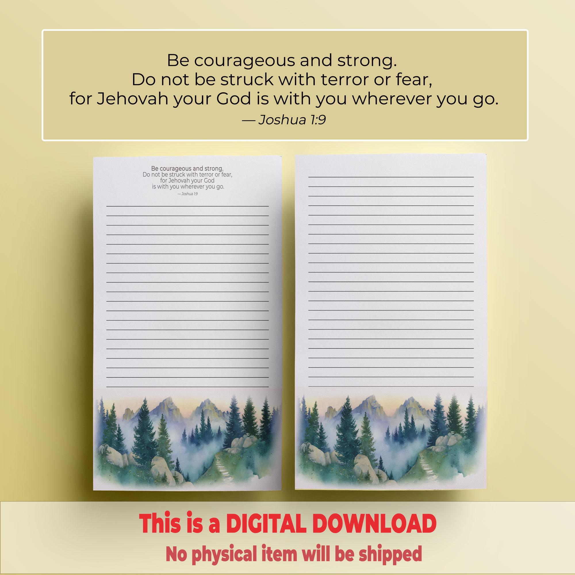 Empty Scripture Paper JW Writing Paper Bundle, Bible Verse Letter Paper, Ministry ...