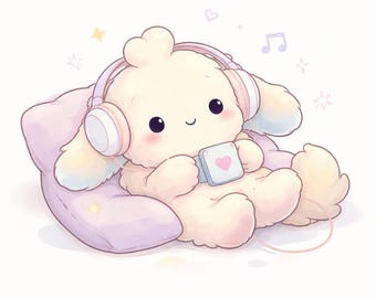 Niedliche Musik Hase Malseite zum Ausdrucken.
