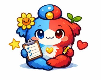 Checklist Maskottchen Malseite, Wunderliche Kreativität Kreativität zum Ausmalen (digitaler Download)