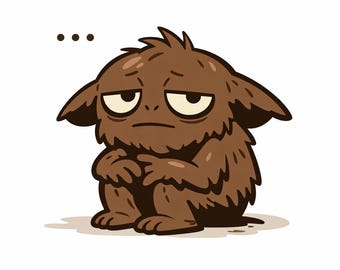 Mürrische Monster Malseite, Moody Creature Art zum Ausdrucken