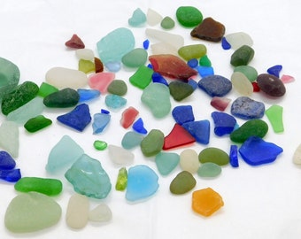 Cornish Sea Glass Multi, Green, Brown & Pale 4 Separate Lots Combined Assorted Size 717 gms