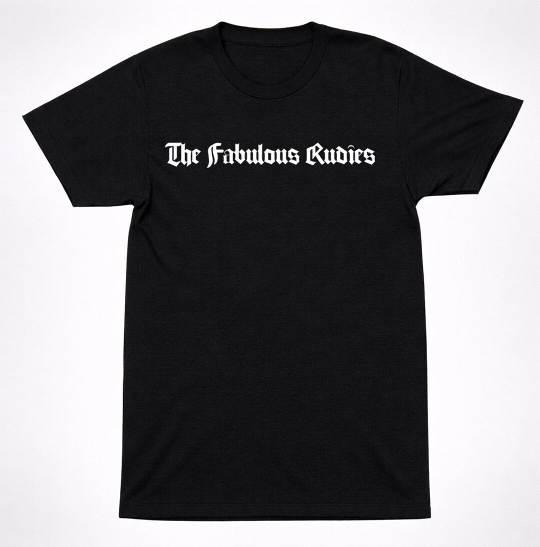The Rudies The Fabulous Rudies Logo T Shirt: Classic Ska Punk Band Tee, Black With ...