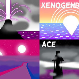 Pride Sunset prints | subtle pride flag art