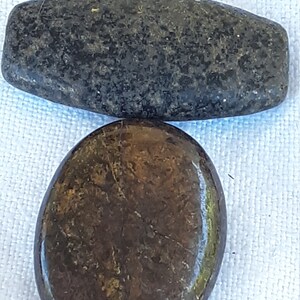 Pyrite , bronzite baroque beads 20x25mm Genuine stone BEADS 2pcs