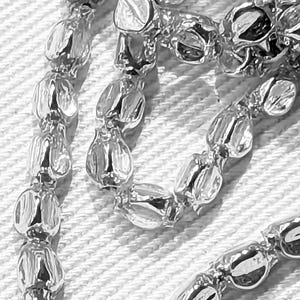 Antique Silver Glass Christmas Garland Beads: Occupied Japan Ornament Craft Supplies