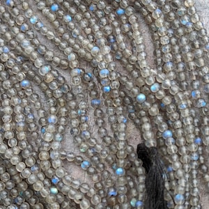HEALING OPALESCENT Labradorite/  smooth round 2-2.5mm/ Genuine stone BEADS 140pcs