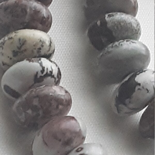 EARTHY River JASPER stone Rondell BEADS genuine 12x6mm  20pcs