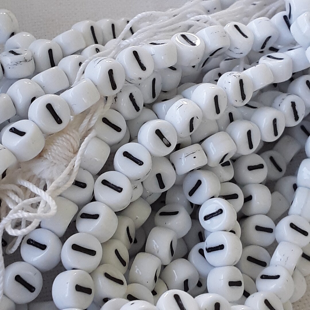 Friendship Bracelet //vintage Glass LETTER Beads//alphabet Etsy