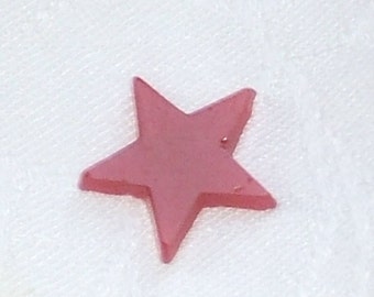 Vintage GLASS cabochon. GERMAN faux carnelian Opal Star shape