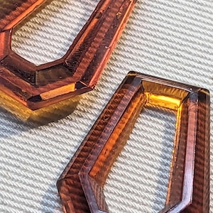 1930s art deco BUCKLE GERMAN GLASS deco amber topaz 35mm