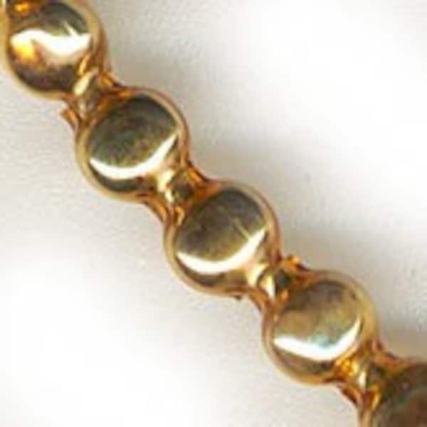 Antique GLASS beads RARE Japan Hollow GOLD urn shape 24pcs// xmas ornament//Christmas Garland supply