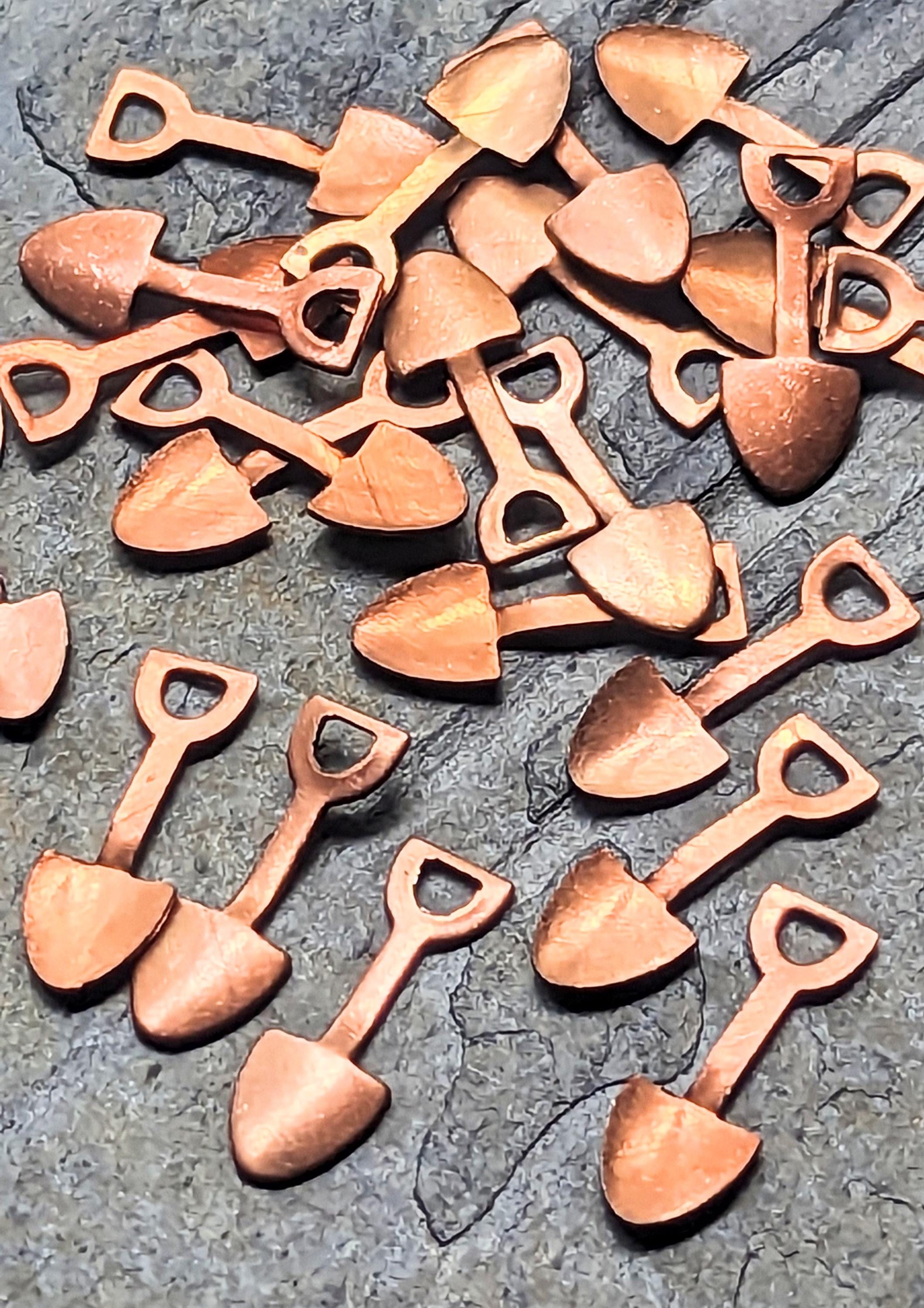 Vintage Copper Charms Pick Axe &shovel//mining Tools/1950s