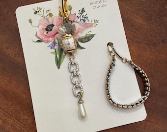 1 - Bridal Bouquet Charm Bulova Bracelet Set