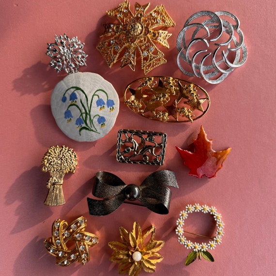 Brooch Lot 12 Collection Set - image 1