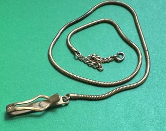 1 - Vintage Style Gold Tone Pocket Watch Chain