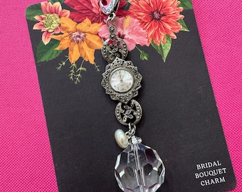 Bridal Bouquet Charm Pierre Nicol Cut Steel Watchface Flashy Theatrical Dramatic