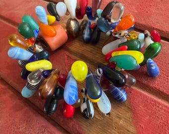 Vintage Mali Wedding Beads African Trade Beads, Ethnic Bracelet