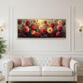Dahlia Explosion Canvas Art, Bold Crimson Floral Painting, Impasto Flower Wall Decor, Vivid Dahlia Oil Gift product logo