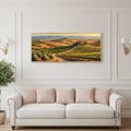 Tuscany Hills Canvas Art, Palette Knife Impasto Painting, Warm Italian Landscape Decor product logo
