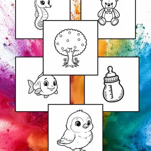 Kids coloring pages – 100 Cute and Easy Coloring Pages – Printable A4 PDF – Ages 2–6