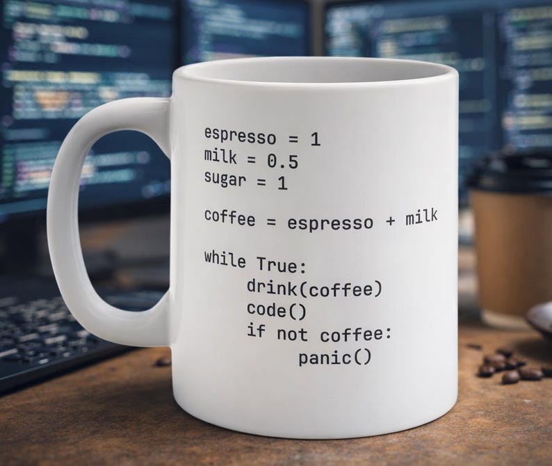 Python Code Coffee Mug - Developer Programming Humour Drinkware image 1