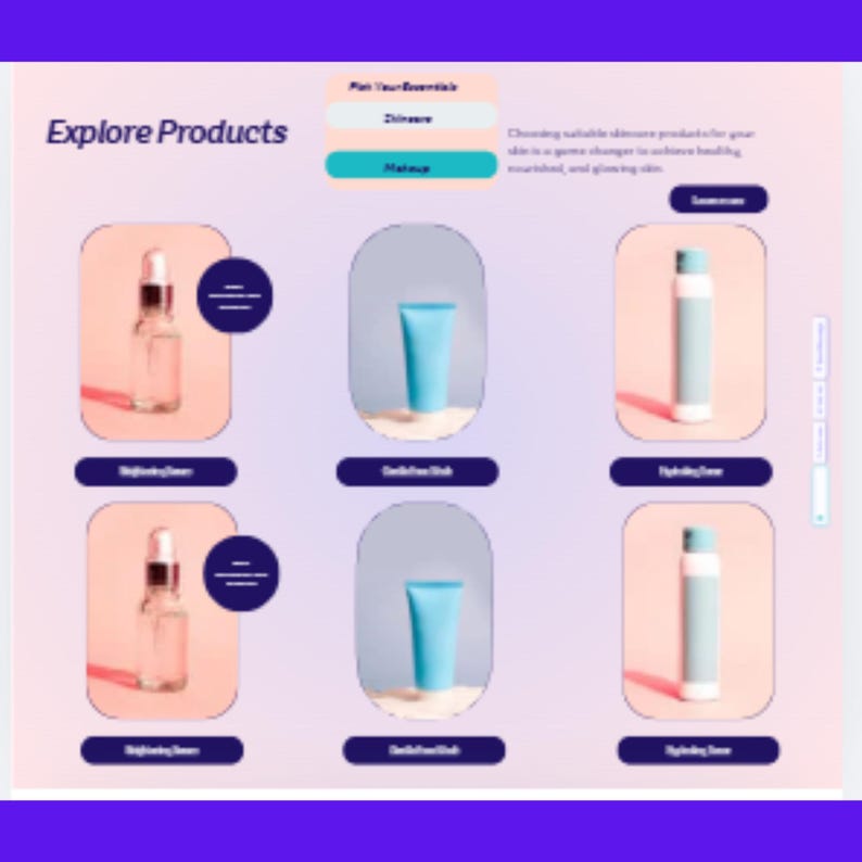 Canva Beauty Website Template, Editable Skincare And Cosmetics One Page, Modern Salon And Lash Studio Website Design, Drag And Drop image 3