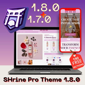Shrine Pro 1.8.0 & 1.7.0, 190+ Premium Sections, Shopify Theme | High-Converting Store Design + Free Support