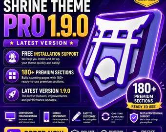 shrine Pro 1.9.0 is out!  | +180 Sections Premium