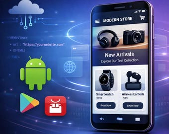 Convert Website to Android App WebView APK AAB Google Play and Huawei Ready