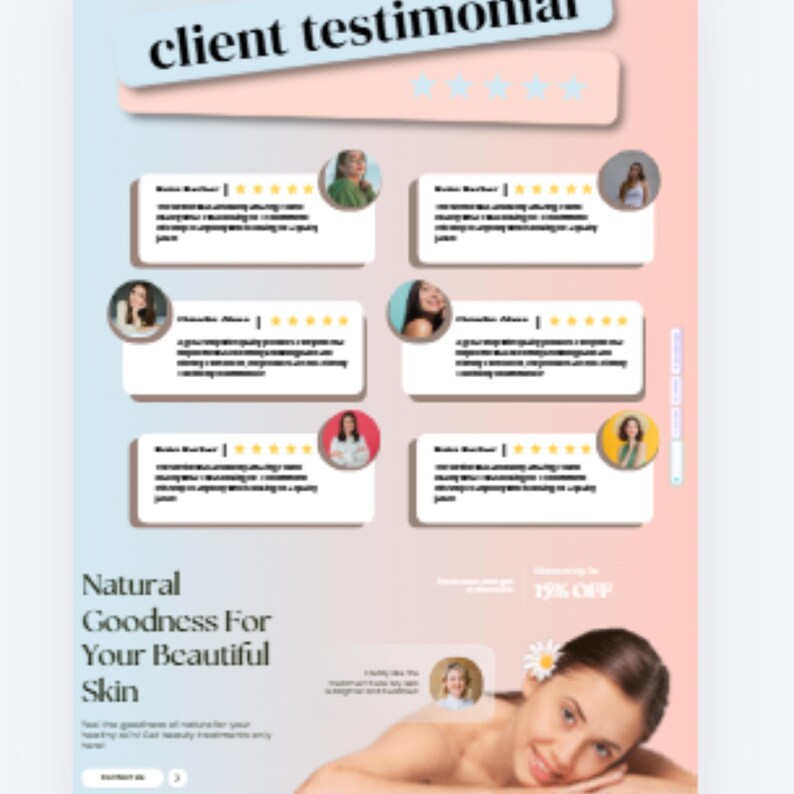 Canva Beauty Website Template, Editable Skincare And Cosmetics One Page, Modern Salon And Lash Studio Website Design, Drag And Drop image 2