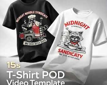 POD Tシャツ販売員向け15秒動画テンプレート – オーダーメイドの既製テンプレート