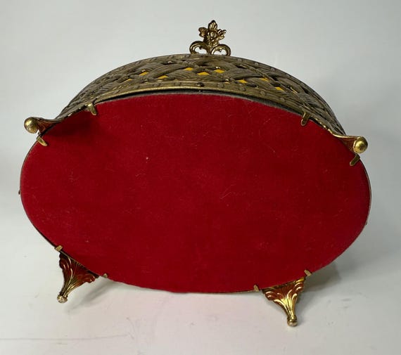 Vintage Gold with Rose Jewelry Box View 2