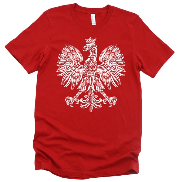 Polish T-Shirt, Poland Pride Shirt, Polska Shirt, Polish White Eagle, Poland Flag Tee, T-Shirt Euro Trip Tee Orzeł Biały Polish Coat of Arms