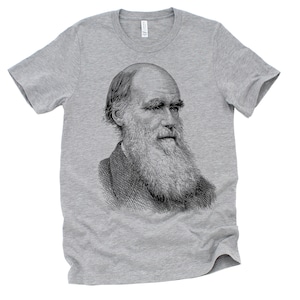 Charles Darwin Portrait - Theory of Evolution - Galapagos Islands - Biology Science - College Graduation Cool T-Shirt - Evolution T Shirt