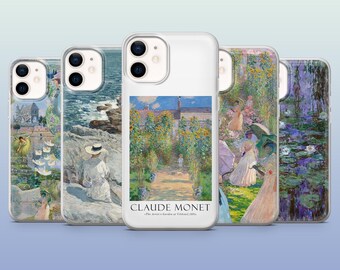 Claude Monet Phone Case Vintage Paintings Famous Art Cover for iPhone 17Pro, 16, 15, 14, 13, Samsung S25, S24, S23, S22, A16, A26, Pixel 10
