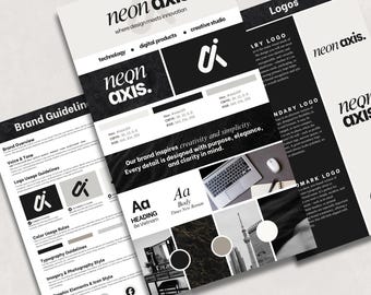 Modern Branding Kit – Brand Board, Logo Sheet & Brand Guidelines Template