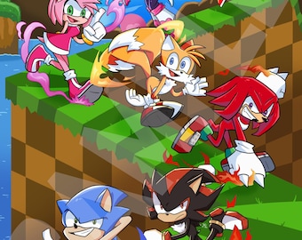 Sonic Cast - 11x17 Art Print