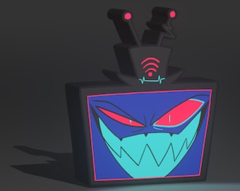 Hazbin Hotel VOX Lightbox – 3D Printed LED Shadow Box • Fan‑Inspired Room Decor • USB Powered Display Gift