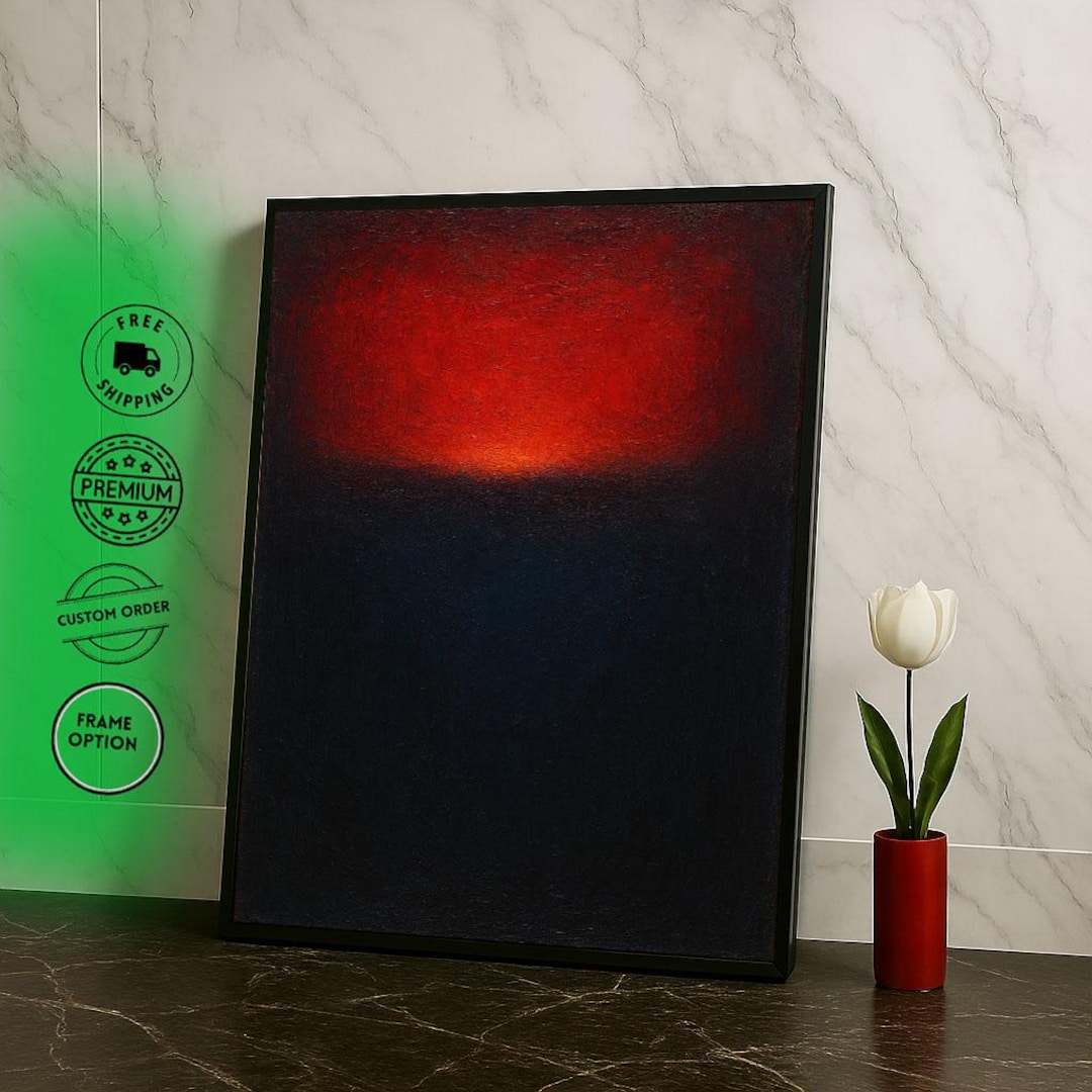 Rothko Style Red and Blue Color Field Canvas Painting - Etsy